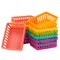 Bright Creations 12 Pack Small Plastic Classroom Storage Bins for Organization and School Supplies 6 Colors (6.2 x 4.8 x 2.4 inches)